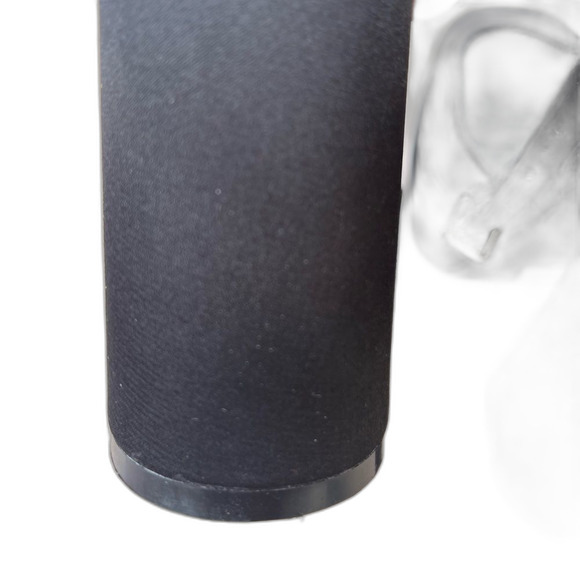 Black 6 in block heel with 2 in platform, glossy fabric, cool disco shoes, 8 - Picture 10 of 11